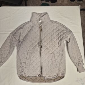 Avalanche Outdoor Supply Co. Quilted Mock Neck Jacket - XS - Grey/Beige Gorpcore
